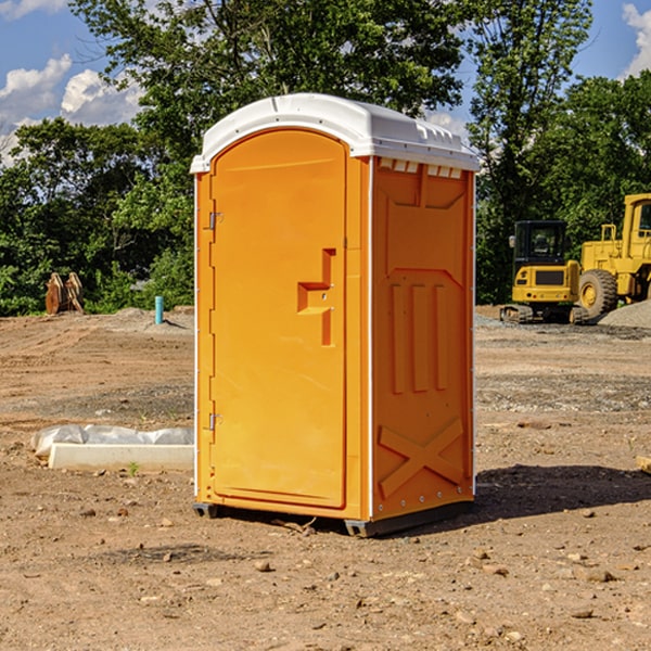 can i customize the exterior of the portable restrooms with my event logo or branding in Noti OR